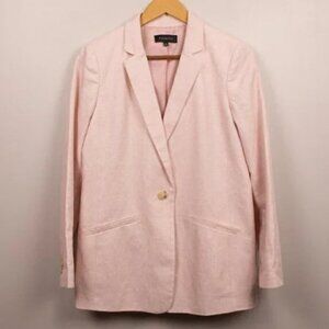 Talbots pink linen/cotton blazer-6
